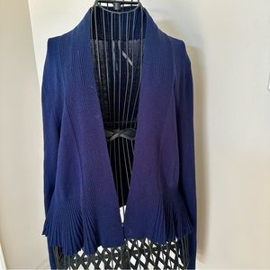 BY ANTHROPOLOGIE NAVY CARDIGAN SWEATER SIZE M RETAIL $97